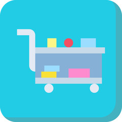 Medical Cart single vector icon illustration