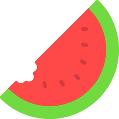 Watermelon single vector icon illustration