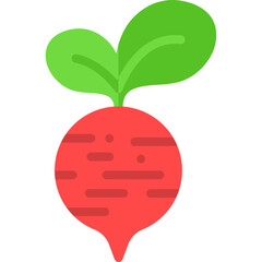 Beet single vector icon illustration