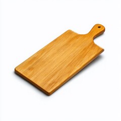 Wooden cutting board isolated on white background