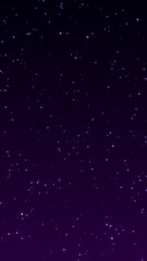 starry night sky blue purple ,glowing and shiny stars twinkle ,vertical social media space and galaxy dark nature background