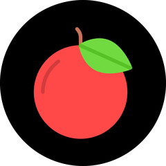 Mandarin single vector icon illustration