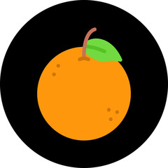 Orange single vector icon illustration