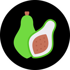 Papaya single vector icon illustration