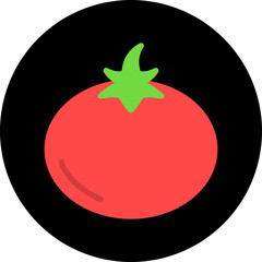 Tomato single vector icon illustration