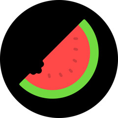 Watermelon single vector icon illustration