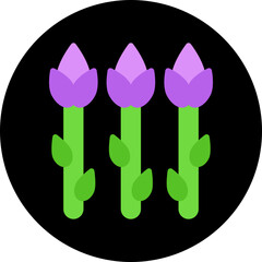 Asparagus single vector icon illustration