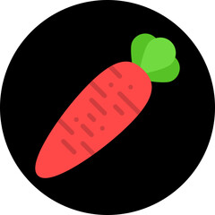 Carrot single vector icon illustration