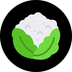 Cauliflower single vector icon illustration