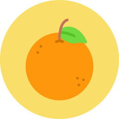 Orange single vector icon illustration