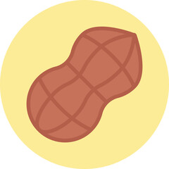 Peanut single vector icon illustration