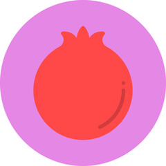 Pomegranate single vector icon illustration