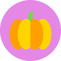 Pumpkin single vector icon illustration