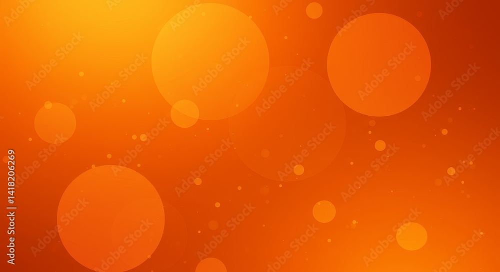 Poster orange circles abstract background - an abstract featuring overlapping orange circles of varying siz