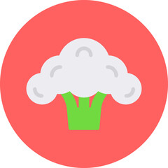 Broccoli single vector icon illustration