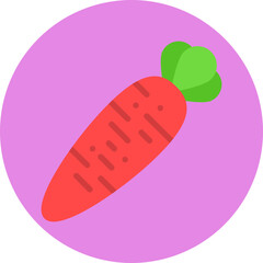 Carrot single vector icon illustration