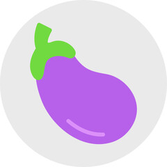 Eggplant single vector icon illustration