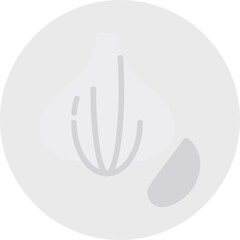 Garlic single vector icon illustration
