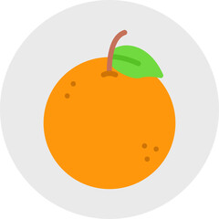 Orange single vector icon illustration