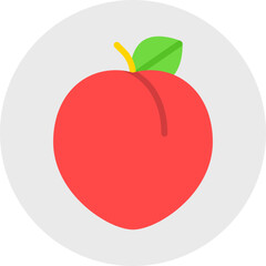 Plum single vector icon illustration