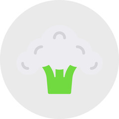 Broccoli single vector icon illustration
