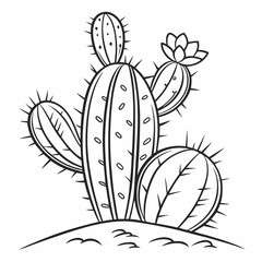 hand drawn vector illustration of a cactus