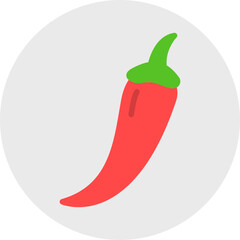 Chilli single vector icon illustration