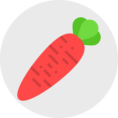 Carrot single vector icon illustration