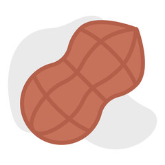 Peanut single vector icon illustration