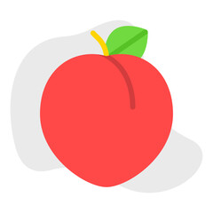 Plum single vector icon illustration