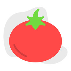 Tomato single vector icon illustration