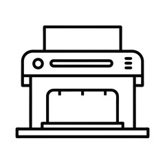 Plotter Outline on White Background