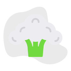 Broccoli single vector icon illustration