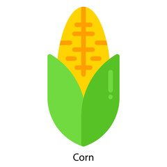 Corn single vector icon illustration