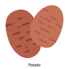 Potato single vector icon illustration