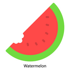 Watermelon single vector icon illustration