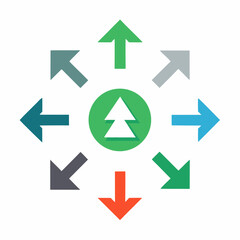 Arrow icon set vector