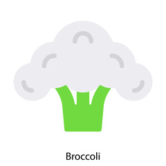 Broccoli single vector icon illustration