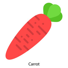 Carrot single vector icon illustration