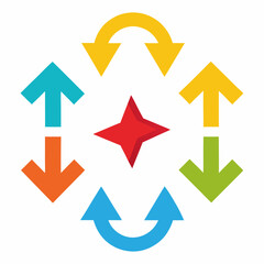 Arrow icon set vector