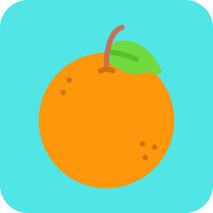 Orange single vector icon illustration