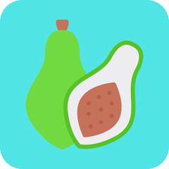 Papaya single vector icon illustration