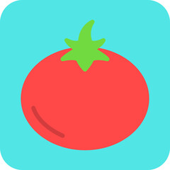 Tomato single vector icon illustration