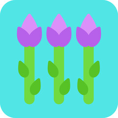 Asparagus single vector icon illustration