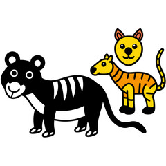 Obraz premium set of cartoon animals vector