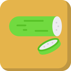 Cucumber single vector icon illustration