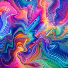 Color Mixing, Modern Liquid Texture, Colorful Fluid Design.Relaxing abstract illustration with colorful multicoloured swirling marble seamless pattern.