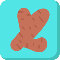 Ginger single vector icon illustration