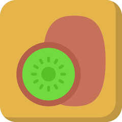 Fototapeta premium Kiwi single vector icon illustration