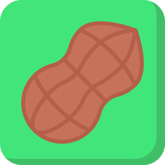 Peanut single vector icon illustration
